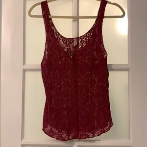 Free People Intimately lace mesh tank top